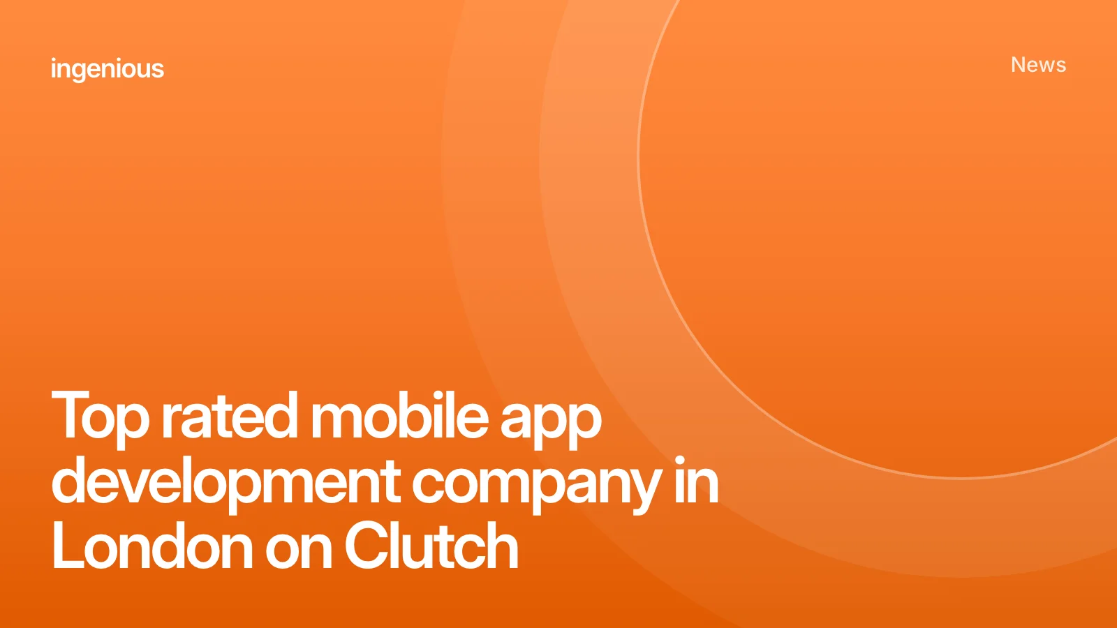 Orange cover with the title Top rated mobile app development company in London on Clutch