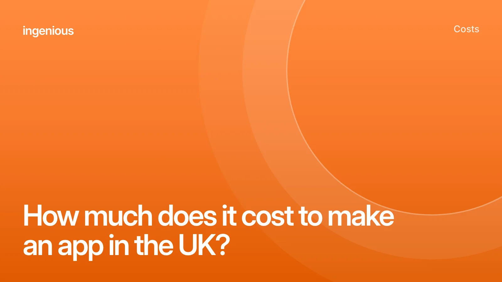 Orange cover with the title How much does it cost to make an app in the UK?