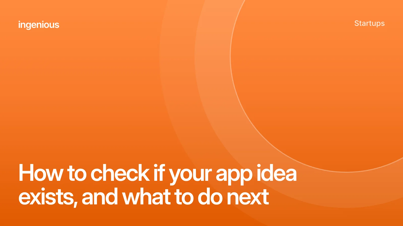 Orange cover with the title How to check if your app idea exists, and what to do next