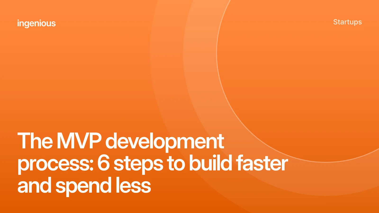Orange cover with the title The MVP development process: 6 steps to build faster and spend less