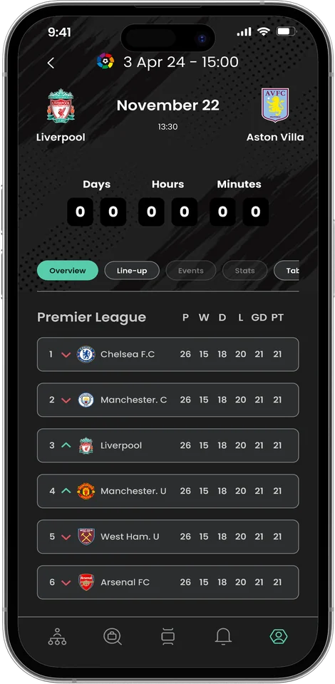 Scouts Capital all-in-one football app, screen 2